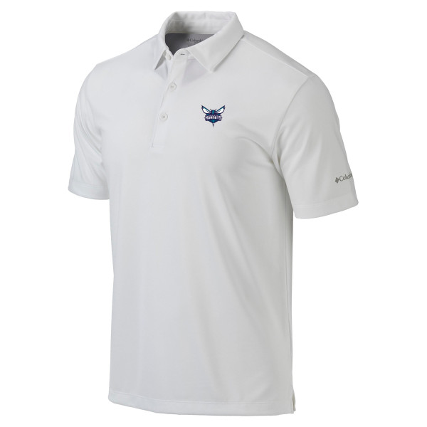 Поло Charlotte Hornets Columbia White Omni-Wick Drive