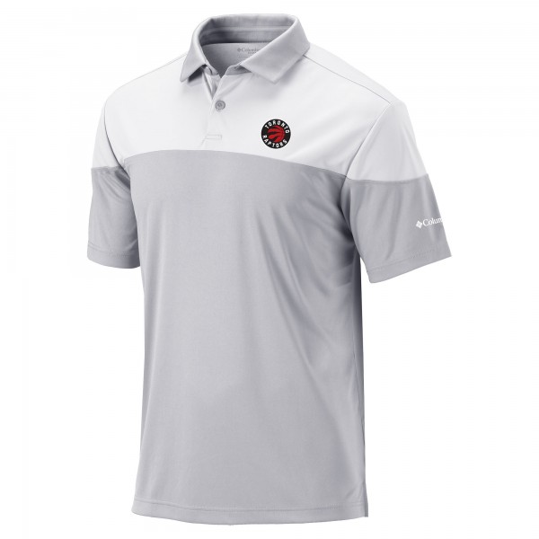 Toronto Raptors Columbia Gray Omni-Wick Best Ball Polo