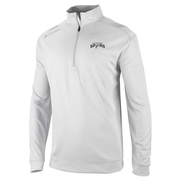 San Antonio Spurs Columbia White Oakland Downs Quarter-Zip Pullover
