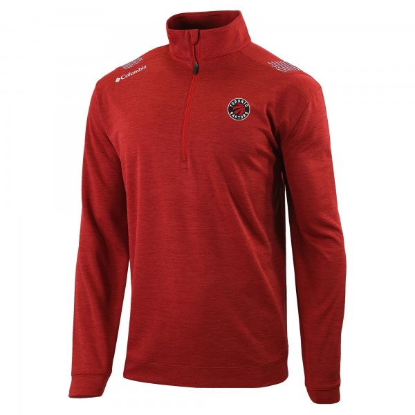 Toronto Raptors Columbia Red Oakland Downs Quarter-Zip Pullover