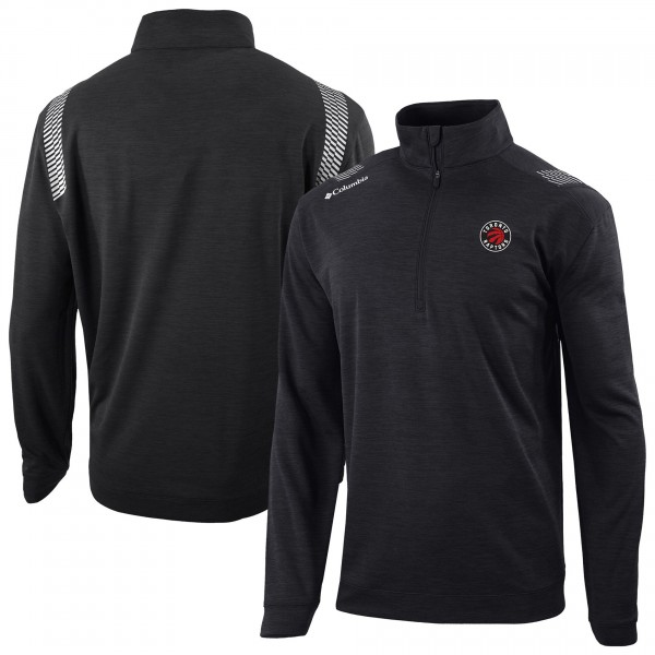 Toronto Raptors Columbia Black Oakland Downs Quarter-Zip Pullover