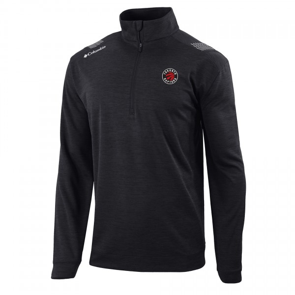 Toronto Raptors Columbia Black Oakland Downs Quarter-Zip Pullover