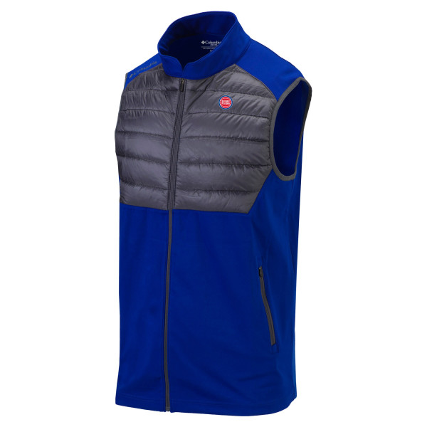 Detroit Pistons Columbia Blue Omni-Wick In The Element Full-Zip Vest