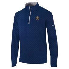 Denver Nuggets Columbia Navy Omni-Wick Wickhams Hills Quarter-Zip Pullover Top