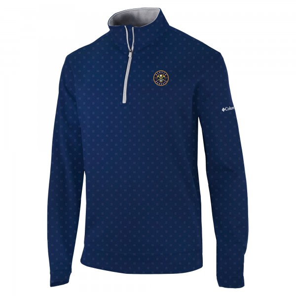 Denver Nuggets Columbia Navy Omni-Wick Wickhams Hills Quarter-Zip Pullover Top