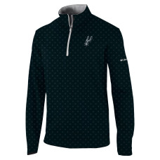 San Antonio Spurs Columbia Black Omni-Wick Wickhams Hills Quarter-Zip Pullover Top