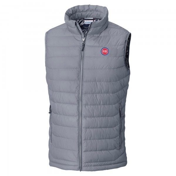 Detroit Pistons Columbia Gray Powder Lite Omni-Heat Reflective Full-Zip Vest