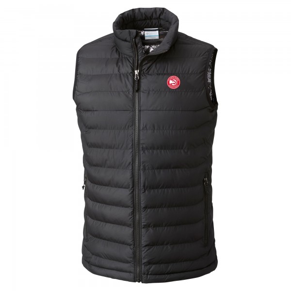 Atlanta Hawks Columbia Black Powder Lite Omni-Heat Reflective Full-Zip Vest