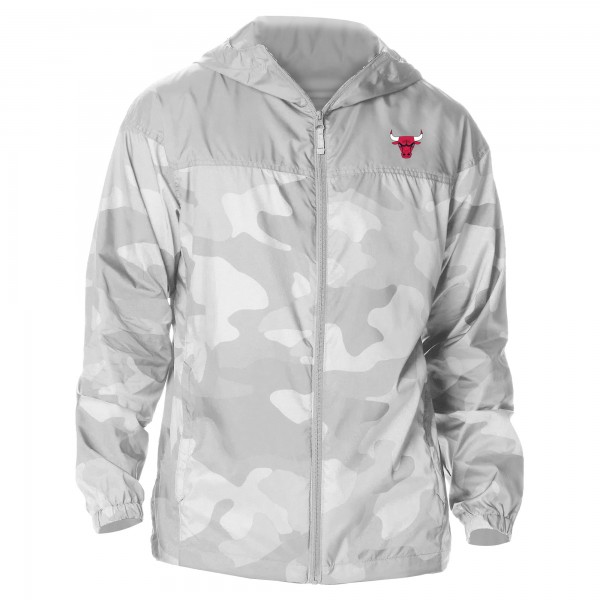Ветровка на молнии Chicago Bulls Columbia Gray Camo Flash Challenger