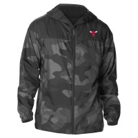 Ветровка на молнии Chicago Bulls Columbia Black Camo Flash Challenger