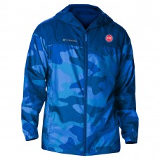 Detroit Pistons Columbia Blue Camo Flash Challenger Windbreaker Full-Zip Jacket