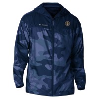 Denver Nuggets Columbia Navy Camo Flash Challenger Windbreaker Full-Zip Jacket
