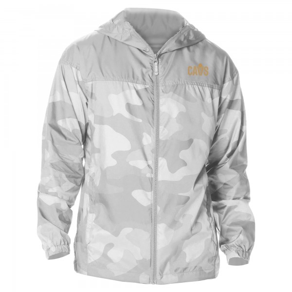 Cleveland Cavaliers Columbia Gray Camo Flash Challenger Windbreaker Full-Zip Jacket