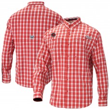 Toronto Raptors Columbia Red Super Tamiami Long Sleeve Button-Up
