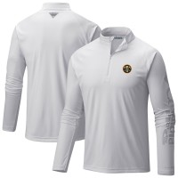 Denver Nuggets Columbia White Terminal Tackle Raglan Omni-Shade Quarter-Zip Jacket