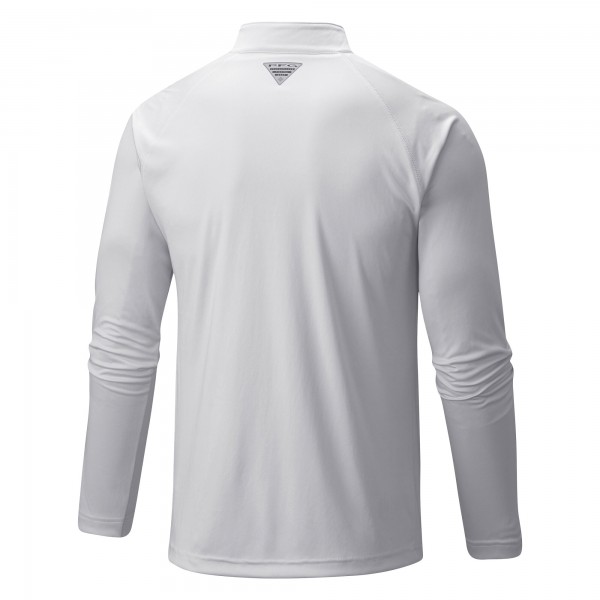 Toronto Raptors Columbia White Terminal Tackle Raglan Omni-Shade Quarter-Zip Jacket