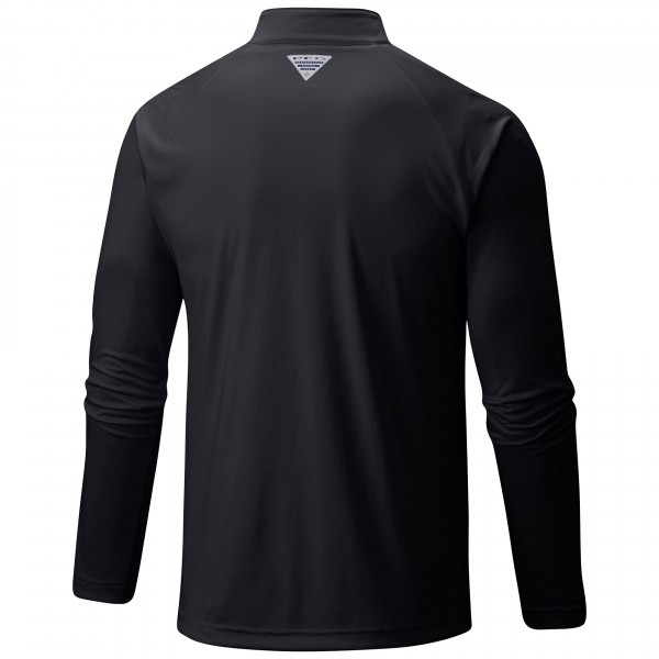 Кофта на короткой молнии Brooklyn Nets Columbia Black Terminal Tackle Raglan Omni-Shade