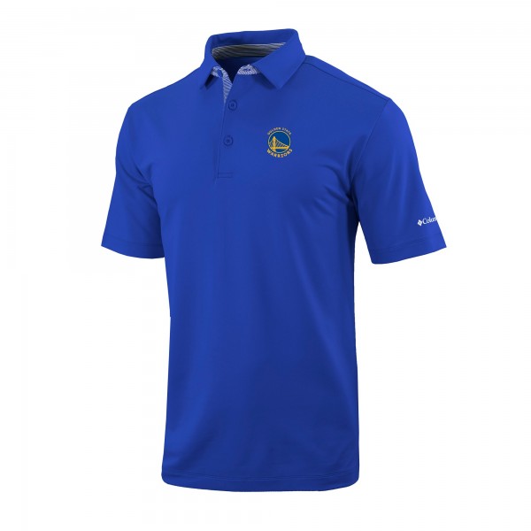 Golden State Warriors Columbia Royal Omni-Wick Even Lie Polo