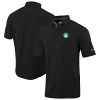 Boston Celtics Columbia Black Omni-Wick Even Lie Polo