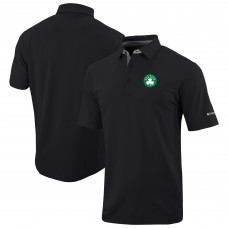 Boston Celtics Columbia Black Omni-Wick Even Lie Polo