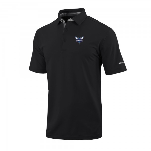 Поло Charlotte Hornets Columbia Black Omni-Wick Even Lie