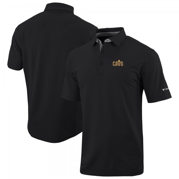 Cleveland Cavaliers Columbia Black Omni-Wick Even Lie Polo