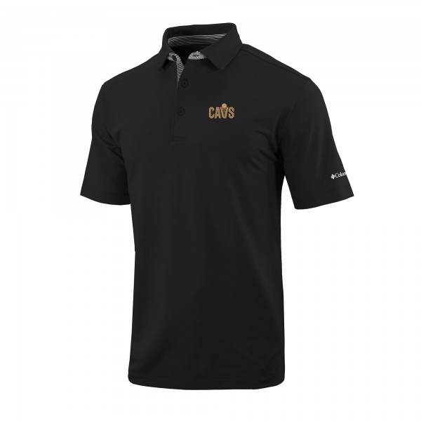 Cleveland Cavaliers Columbia Black Omni-Wick Even Lie Polo