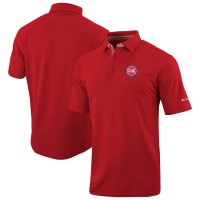 Detroit Pistons Columbia Red Omni-Wick Even Lie Polo