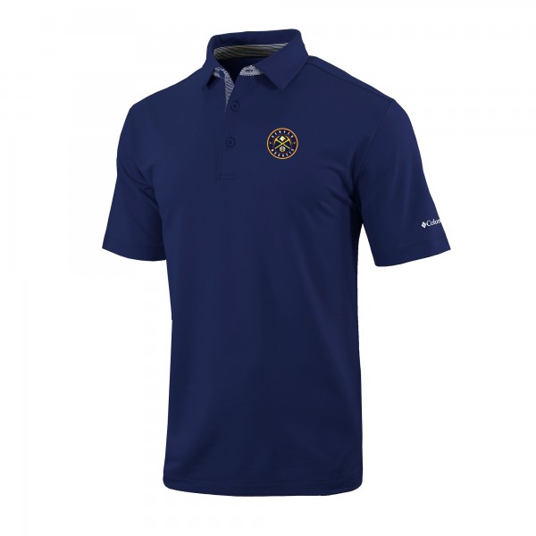 Denver Nuggets Columbia Navy Omni-Wick Even Lie Polo