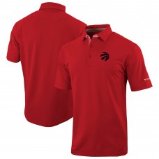 Toronto Raptors Columbia Red Omni-Wick Even Lie Polo