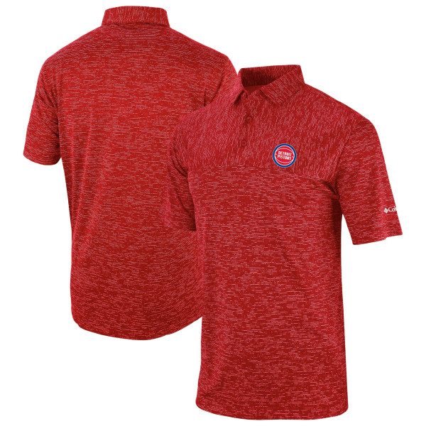 Detroit Pistons Columbia Red Omni-Wick Heading Out Polo