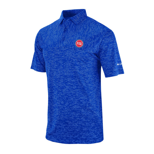Detroit Pistons Columbia Blue Omni-Wick Heading Out Polo