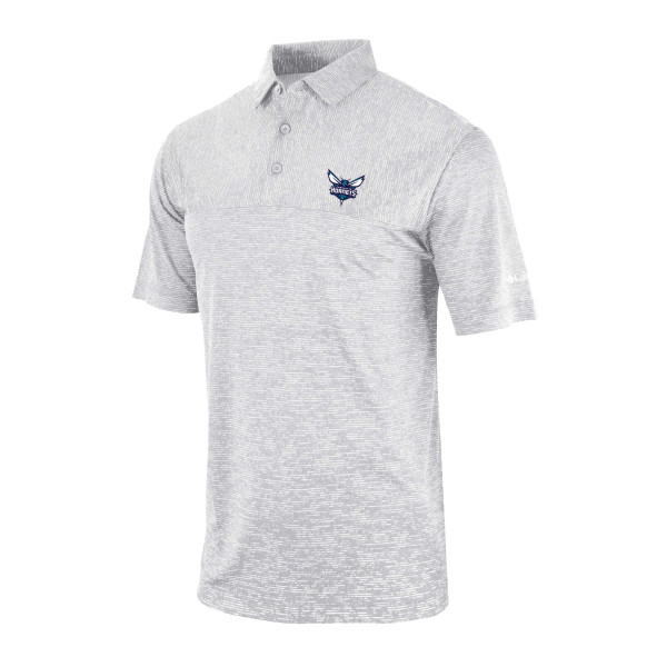 Поло Charlotte Hornets Columbia Gray Omni-Wick Heading Out