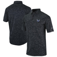 Поло Charlotte Hornets Columbia Black Omni-Wick Heading Out