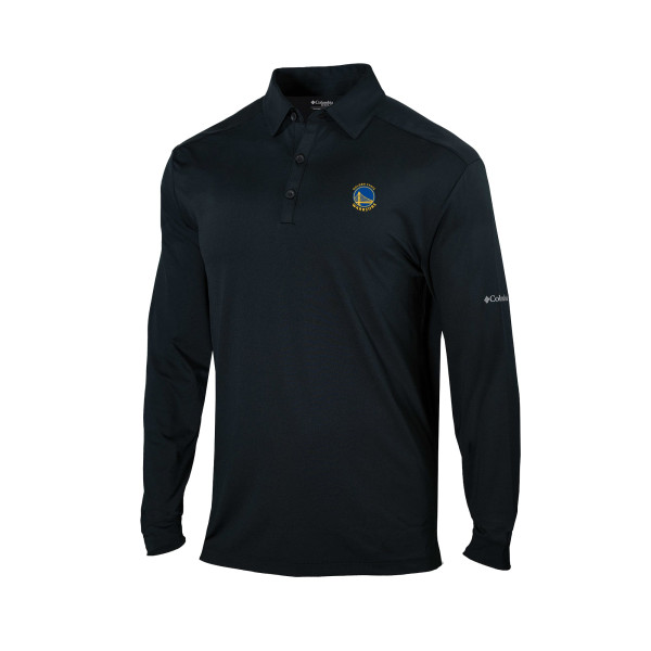 Поло Golden State Warriors Columbia Black Omni-Wick Pin High Long Sleeve