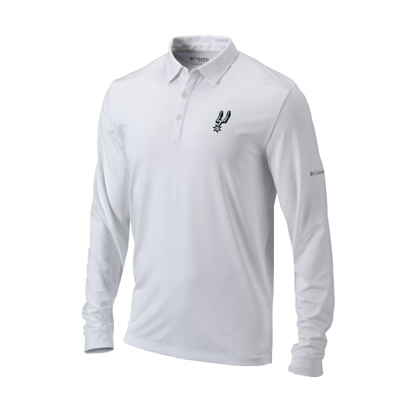 Поло San Antonio Spurs Columbia White Omni-Wick Pin High Long Sleeve