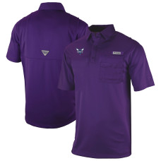 Поло Charlotte Hornets Columbia Purple Omni-Wick Flycaster Pocket