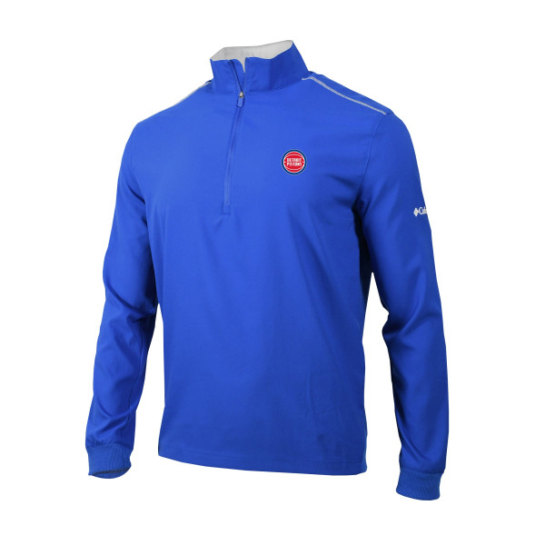 Detroit Pistons Columbia Blue Bogeys Paradise Quarter-Zip Pullover