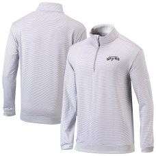 San Antonio Spurs Columbia Gray/White Omni-Wick Even Lie Quarter-Zip Pullover