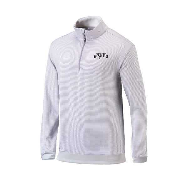 San Antonio Spurs Columbia Gray/White Omni-Wick Even Lie Quarter-Zip Pullover