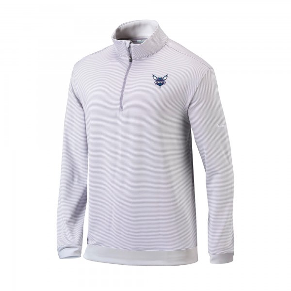 Кофта на короткой молнии Charlotte Hornets Columbia Gray/White Omni-Wick Even Lie