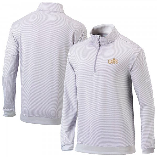 Cleveland Cavaliers Columbia Gray/White Omni-Wick Even Lie Quarter-Zip Pullover