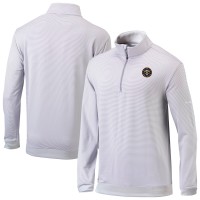 Denver Nuggets Columbia Gray/White Omni-Wick Even Lie Quarter-Zip Pullover