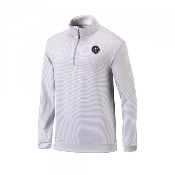 Denver Nuggets Columbia Gray/White Omni-Wick Even Lie Quarter-Zip Pullover