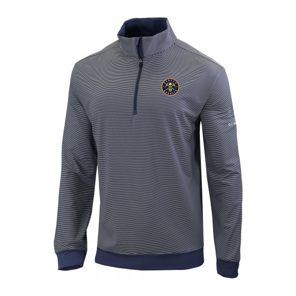 Denver Nuggets Columbia Navy Omni-Wick Even Lie Quarter-Zip Pullover