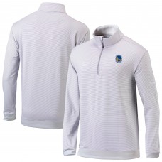 Golden State Warriors Columbia Gray/White Omni-Wick Even Lie Quarter-Zip Pullover