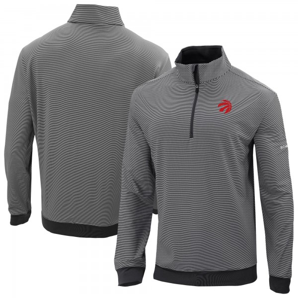 Toronto Raptors Columbia Black Omni-Wick Even Lie Quarter-Zip Pullover