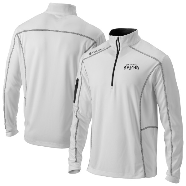 San Antonio Spurs Columbia White Omni-Wick Shotgun Quarter-Zip Pullover