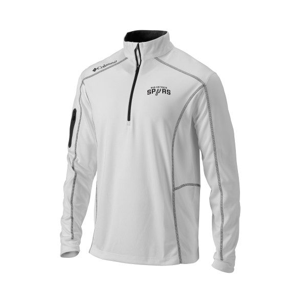 San Antonio Spurs Columbia White Omni-Wick Shotgun Quarter-Zip Pullover