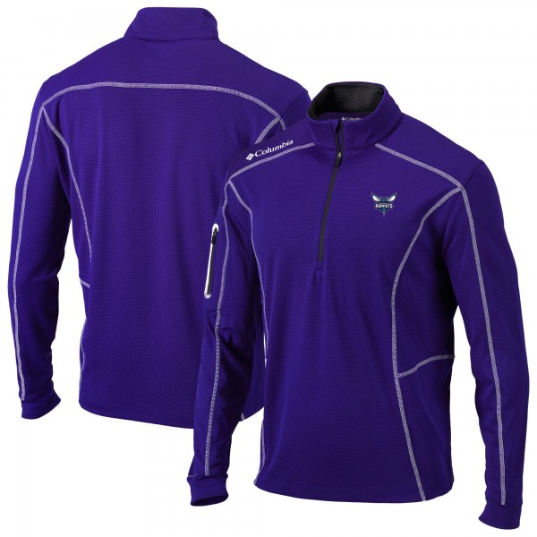 Кофта на короткой молнии Charlotte Hornets Columbia Purple Omni-Wick Shotgun